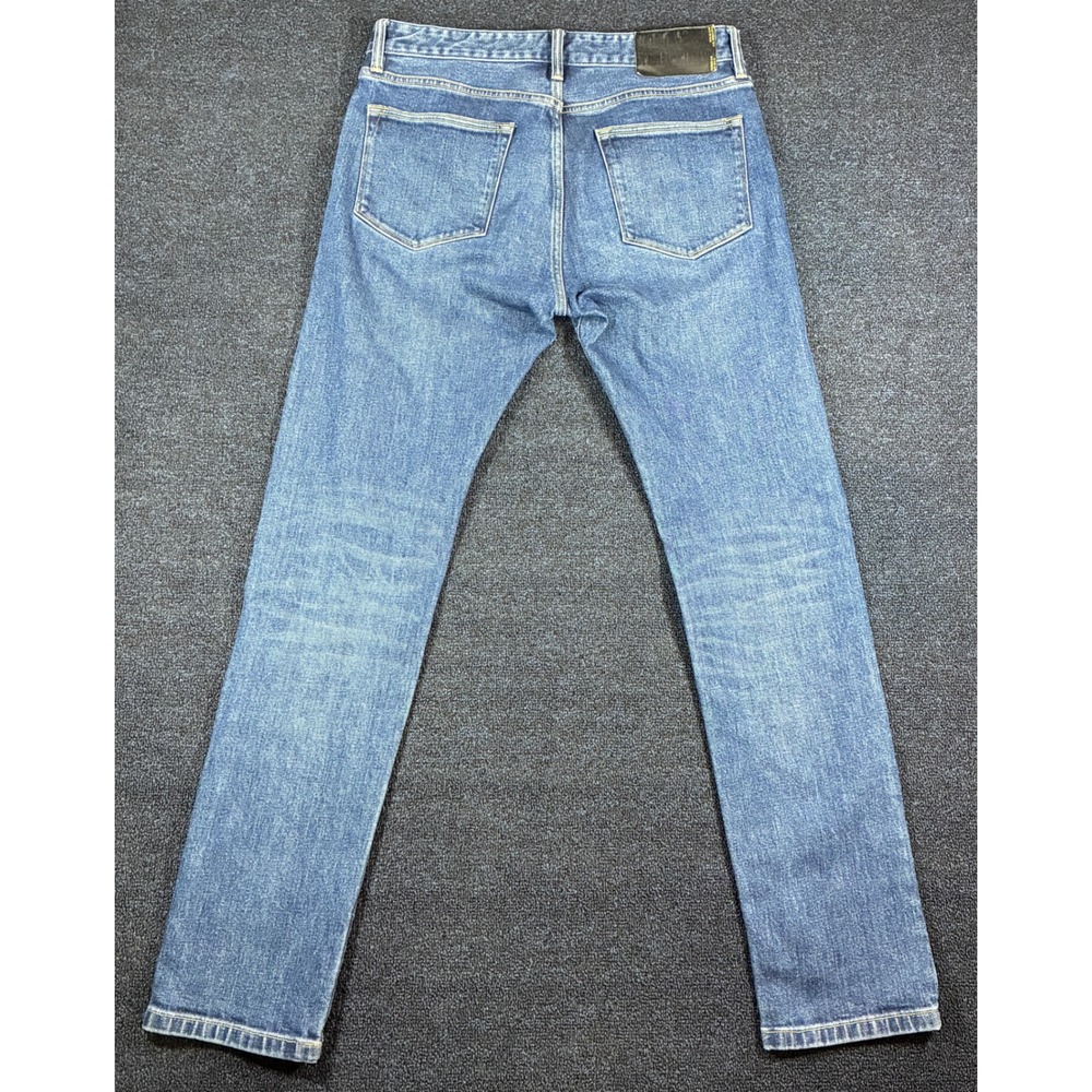 Buck Mason Maverick Slim Jeans Mens 33x34 [Fits 33x33] Button Fly Double Dipped - Picture 11 of 16